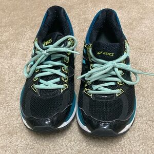 Asics Black and Blue Athletic Shoes